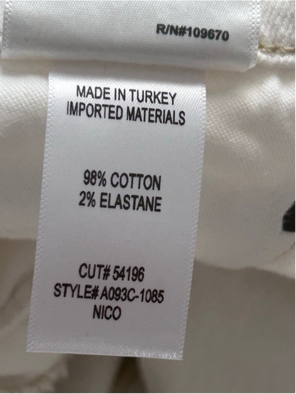 AGOLDE Nico High Rise Slim Crop Jeans White Button Fly Size 34 NWT - Picture 10 of 10